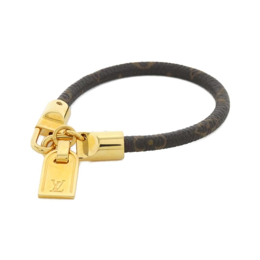 Louis Vuitton Monogram Bracelet Lock It 17cm M6605F: --- Catalog ---Category: SizeLength: 17cm / 6.69''Category: DesignType: Charm braceletColor: MarronGender: WomenMaterial: CanvasCategory: GeneralMPN: M6605FBrand: Louis Vuitton--- Item List ---Section