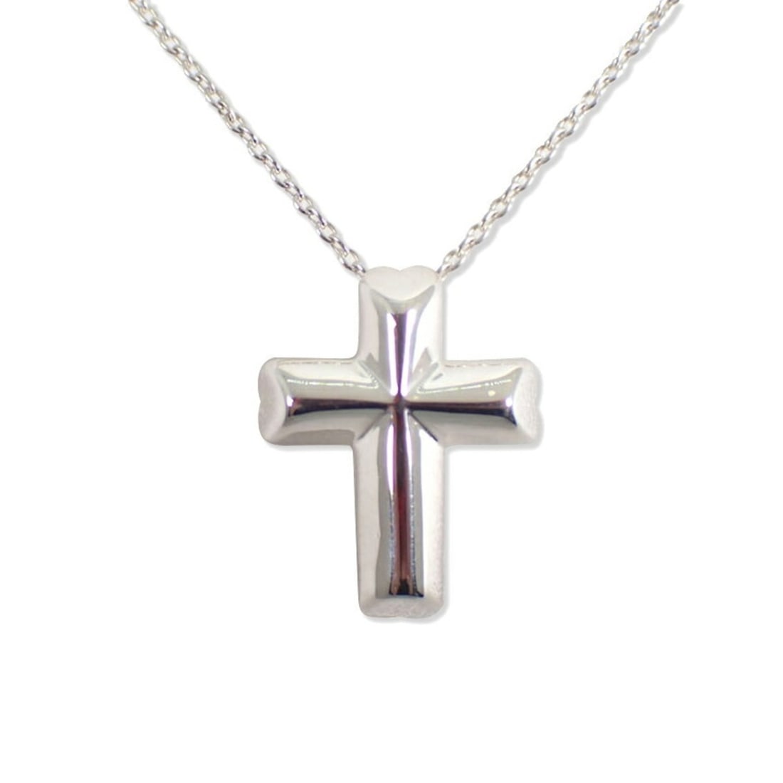 TIFFANY & Co. 925 Tenderness Heart Cross Pendant Necklace: --- Catalog ---Category: SizePendant Size: 16.5mm x 13.1mm / 0.64'' x 0.51''Neck Circumference: 42.5 cm / 16.73''Category: DesignGender: WomenMaterial: Sterling silver 925Necklace Type: Pendant neckla