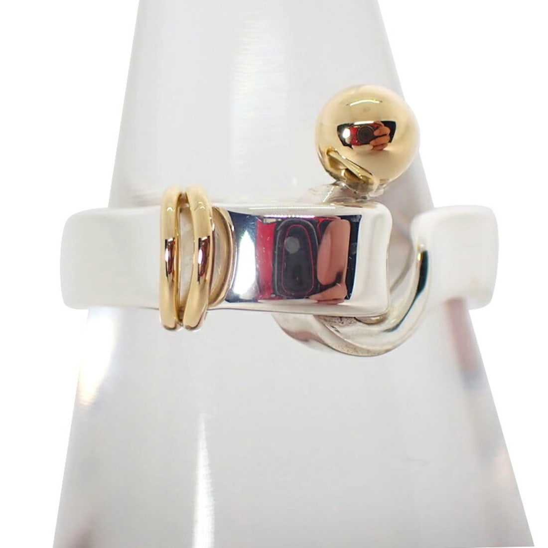 TIFFANY & Co. 925 750 Hook-Eye Ring, Size 10: --- Catalog ---Category: SizeUS Size: 5.5Brand Size: 50Category: DesignType: Band ringGender: WomenMaterial: Sterling silver 925Category: GeneralBrand: Tiffany--- Item List ---Section: ConditionRankin
