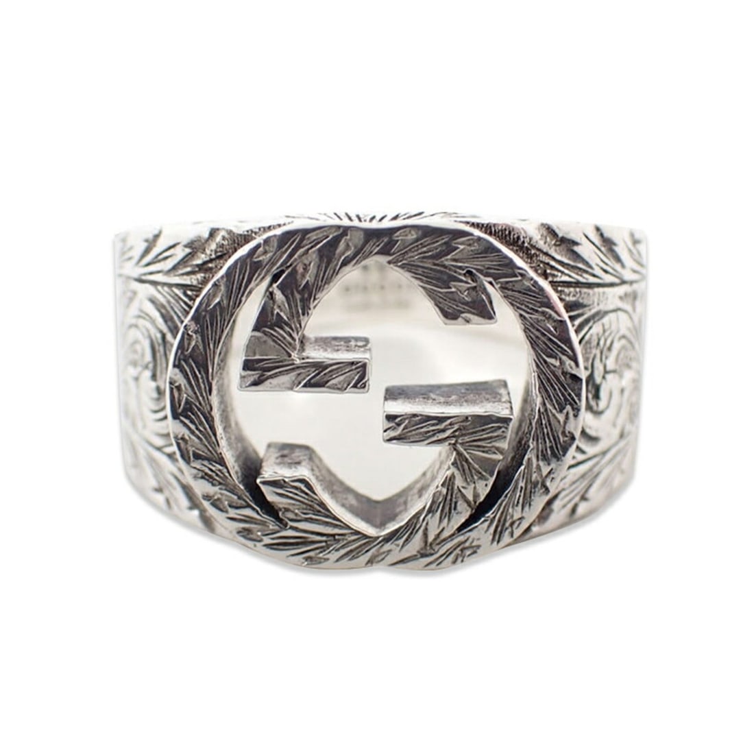 GUCCI 925 Interlocking G Ring, Size 20 - 2