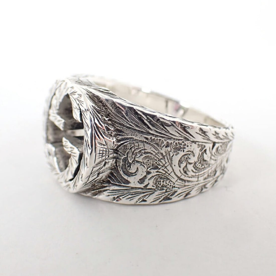 GUCCI 925 Interlocking G Ring, Size 20 - 3