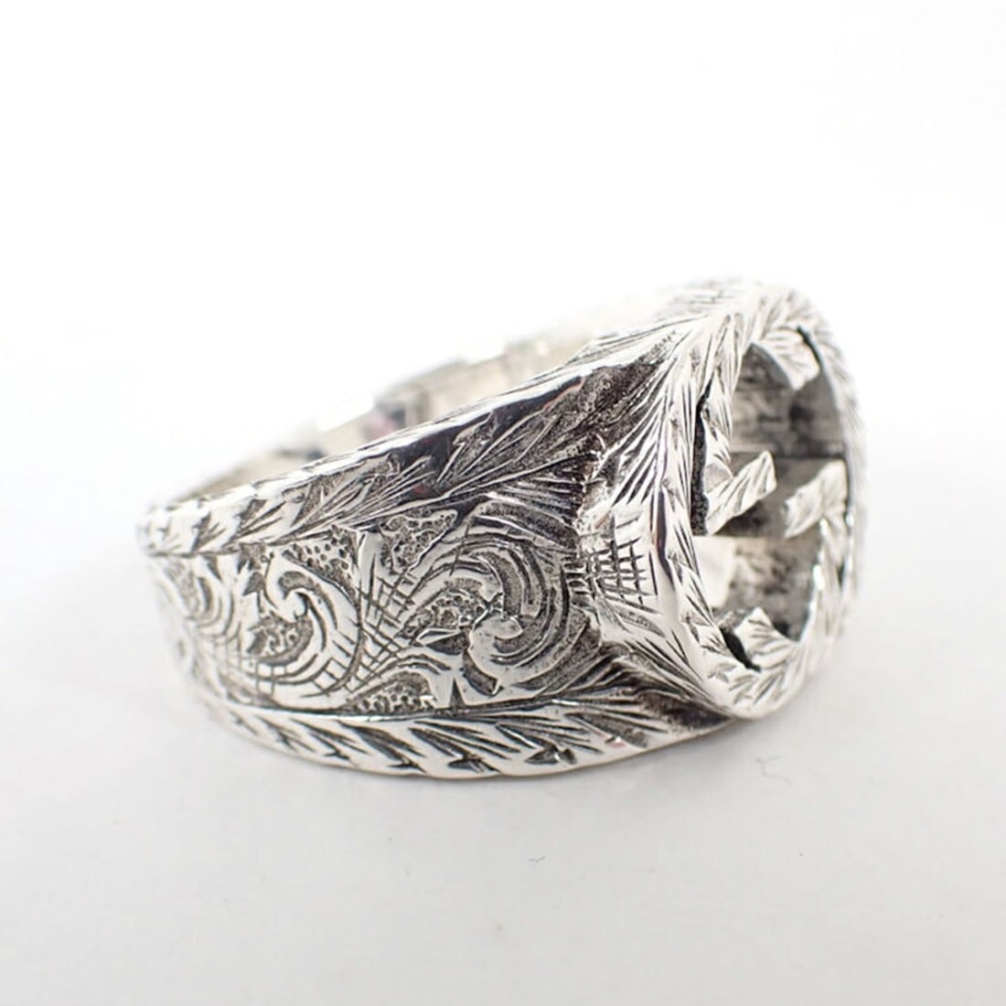 GUCCI 925 Interlocking G Ring, Size 20 - 4
