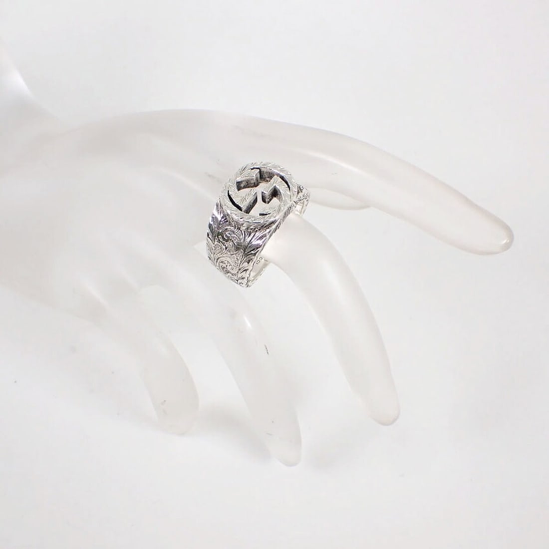 GUCCI 925 Interlocking G Ring, Size 20 - 5