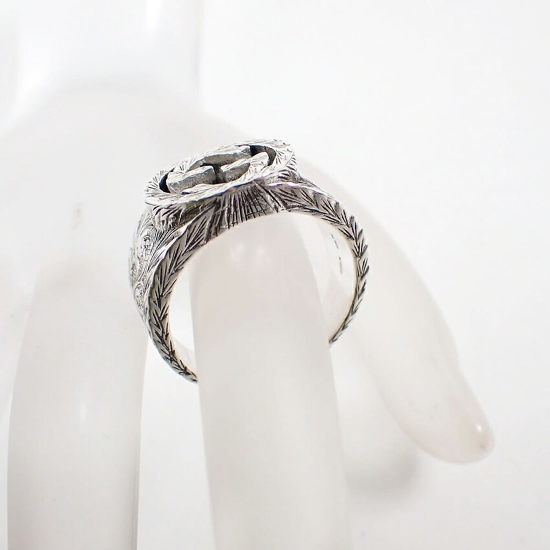 GUCCI 925 Interlocking G Ring, Size 20 - 6