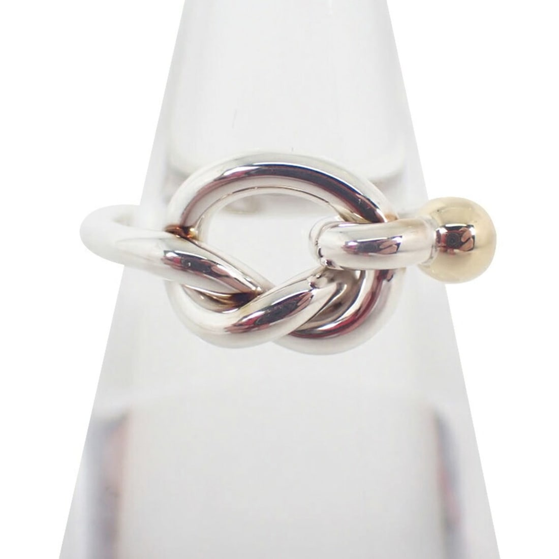 TIFFANY & Co. 925 750 Hook Eye Combination Ring, Size 8: --- Catalog ---Category: SizeUS Size: 4.5Brand Size: 48Category: DesignType: Band ringGender: WomenMaterial: Sterling silver 925, Yellow gold (18K)Category: GeneralBrand: Tiffany--- Item List ---Secti
