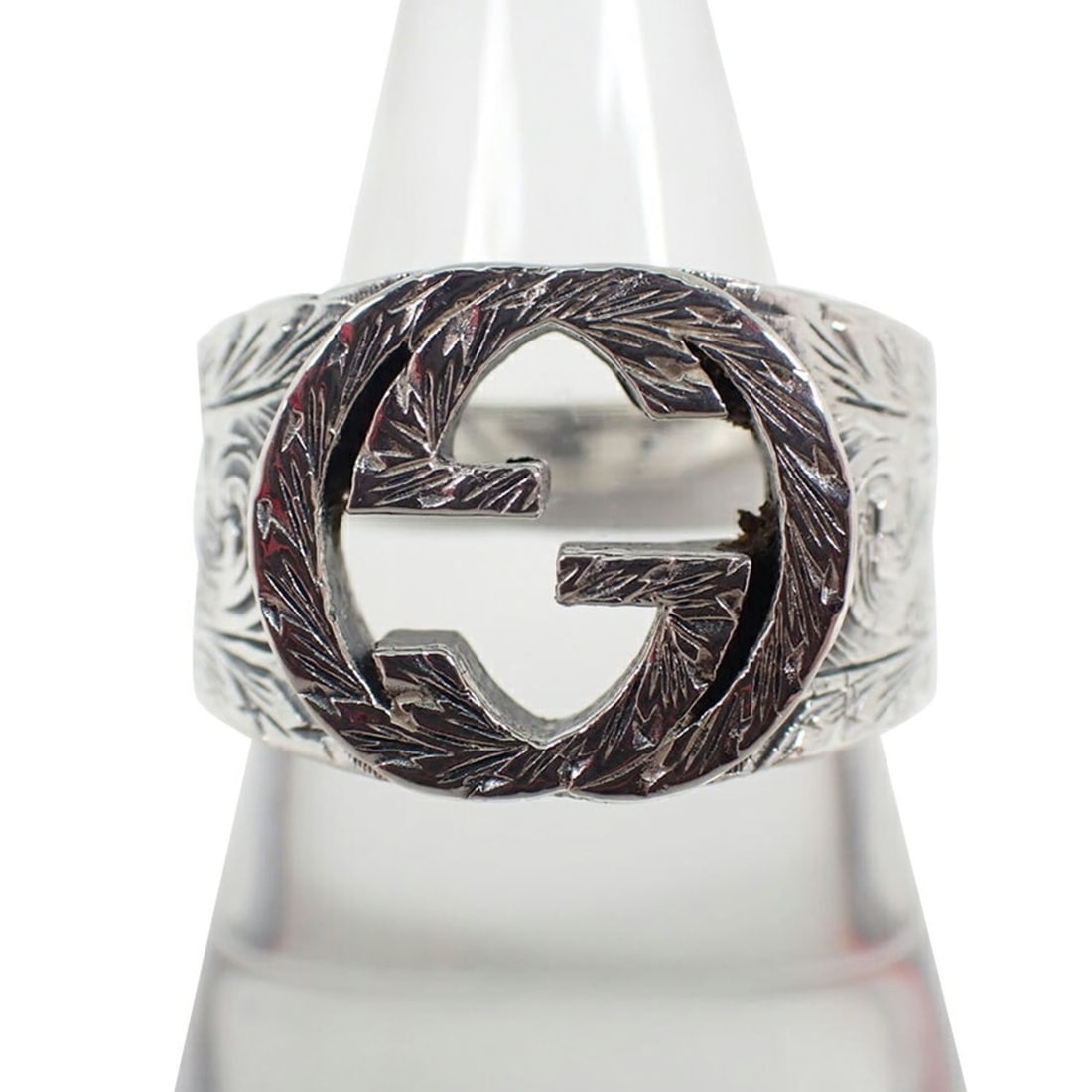 GUCCI 925 Interlocking G Arabesque Ring, Size 20 - 2