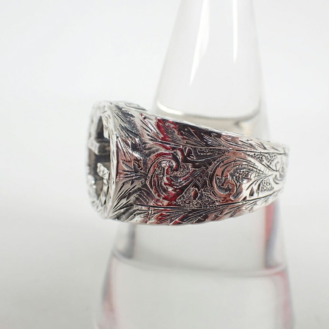 GUCCI 925 Interlocking G Arabesque Ring, Size 20 - 4
