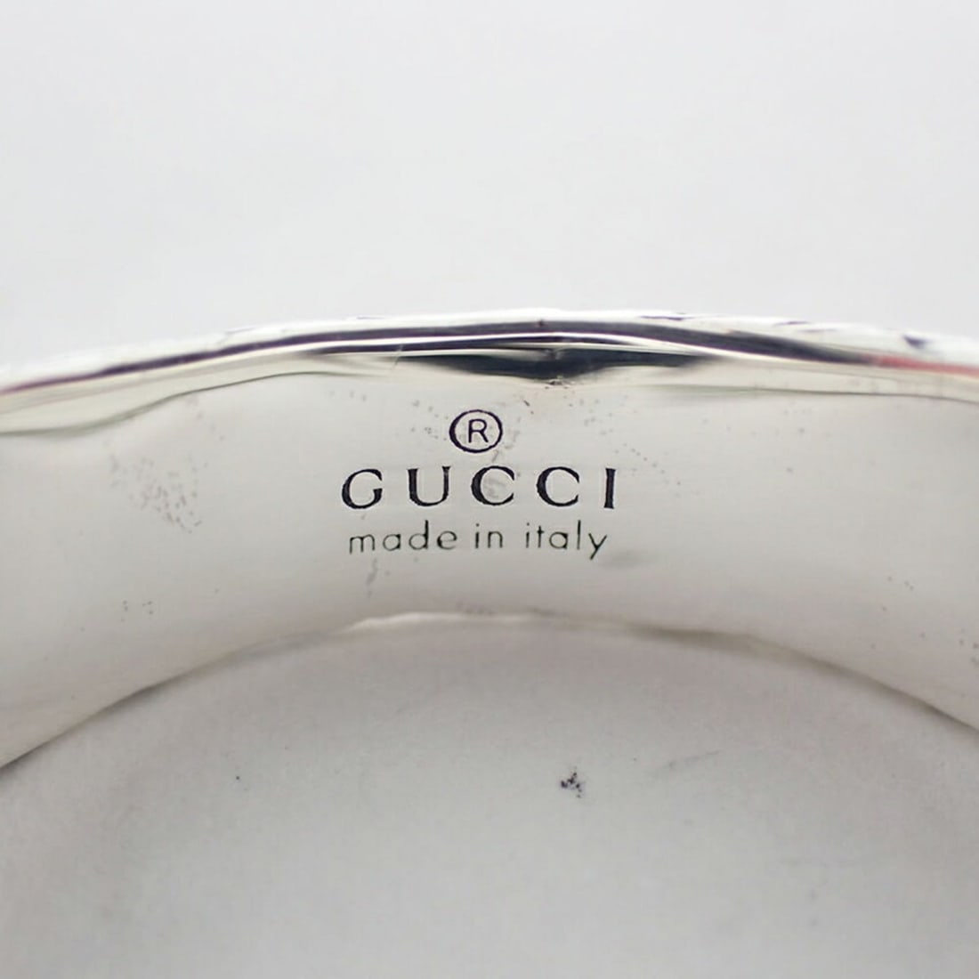 GUCCI 925 Interlocking G Arabesque Ring, Size 20 - 5