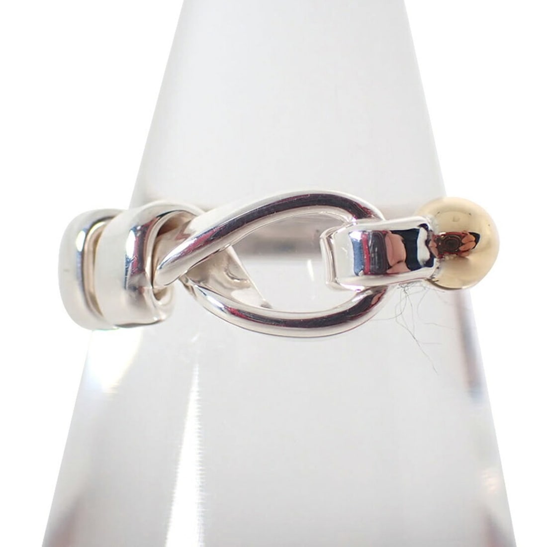 TIFFANY & Co. 925 750 Love Knot Ring, Size 10: --- Catalog ---Category: SizeUS Size: 5.5Brand Size: 50Category: DesignType: Band ringGender: WomenMaterial: Sterling silver 925, Yellow gold (18K)Category: GeneralBrand: Tiffany--- Item List ---Secti