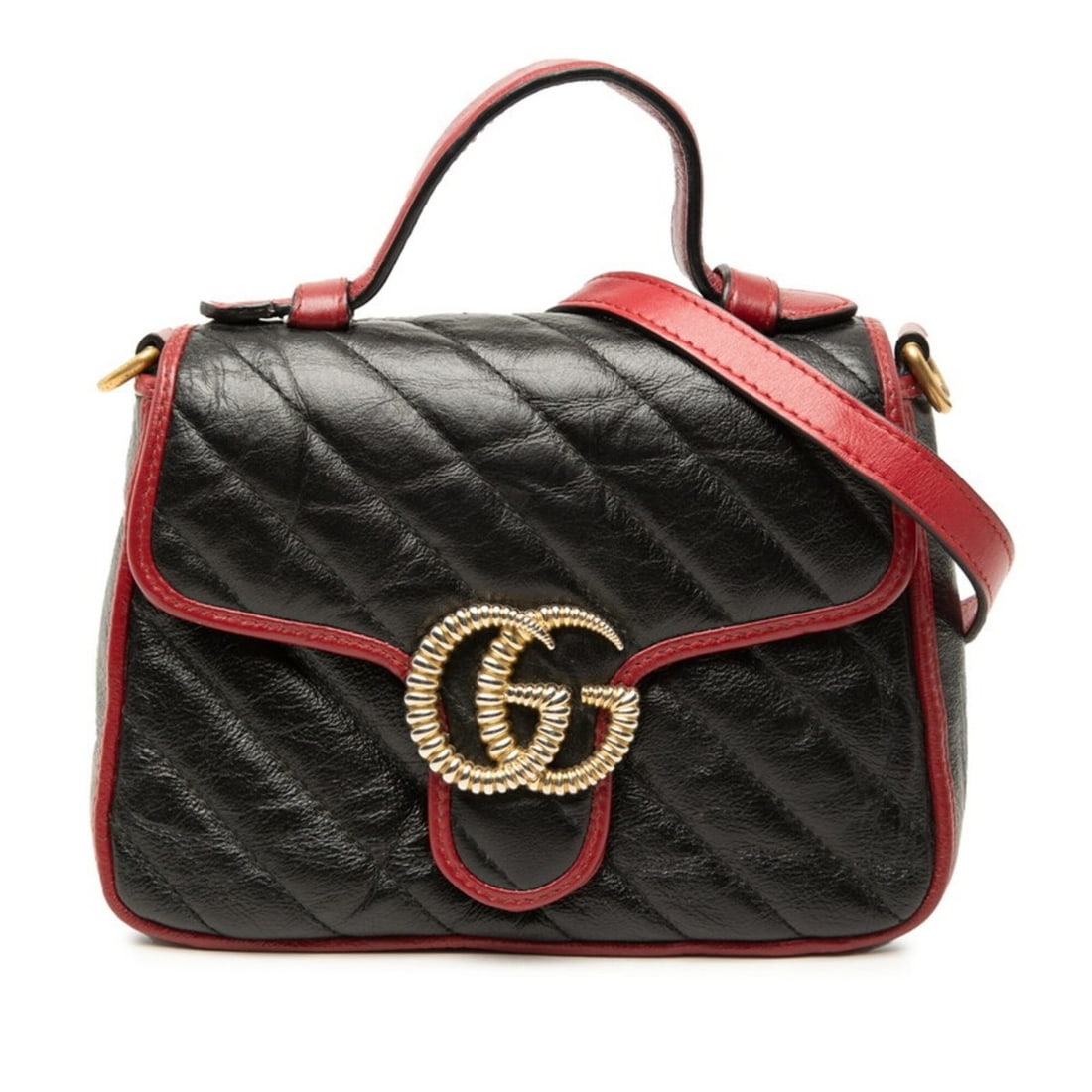 Gucci GG Marmont Handbag Chain Shoulder Bag 2WAY 583571 Black Red Leather Women's GUCCI: --- Catalog ---Category: SizeSize (HxWxD): 15cm x 20cm x 8cm / 5.9'' x 7.87'' x 3.14''Category: DesignType: Handbag, Shoulder bagColor: Black, Red colorGender: WomenMaterial: Leather Category: General
