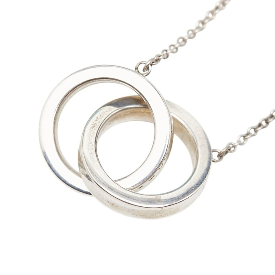 Tiffany & Co. 1837 Interlocking Circle Necklace, SV925 Silver, Women's.: --- Catalog ---Category: SizePendant Size: 14.2mm x 16.8mm / 0.55'' x 0.66''Neck Circumference: 40 cm / 15.74''Category: DesignGender: WomenMaterial: Silver 925Necklace Type: NecklaceCategory: General