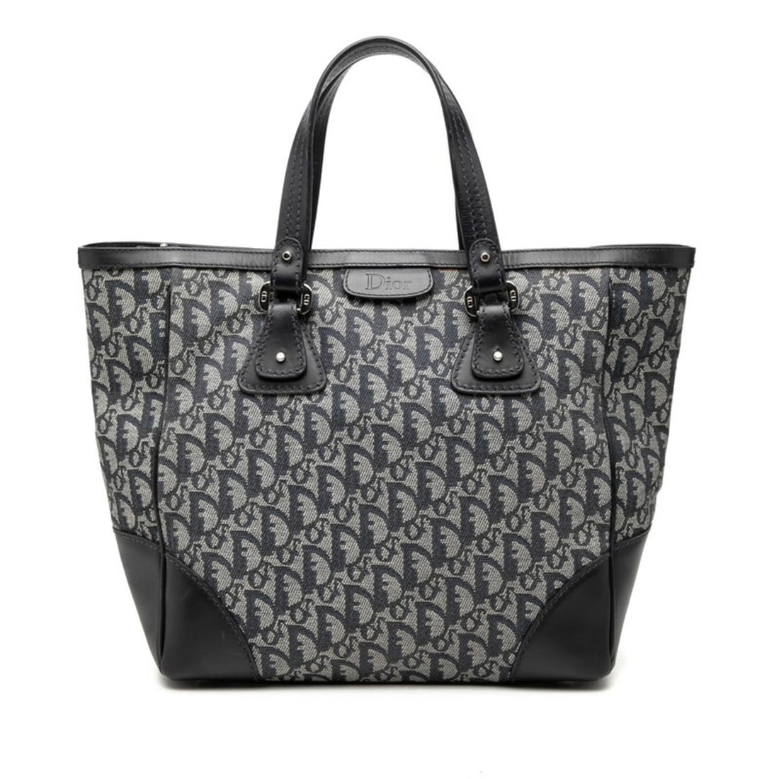 Christian Dior Dior Trotter Tote Bag Handbag Navy Canvas Leather Women's: --- Catalog ---Category: SizeSize (HxWxD): 28cm x 28cm x 12cm / 11.02'' x 11.02'' x 4.72''Category: DesignType: Handbag, Tote bagColor: NavyGender: WomenMaterial: Canvas , Leather Category: GeneralBra