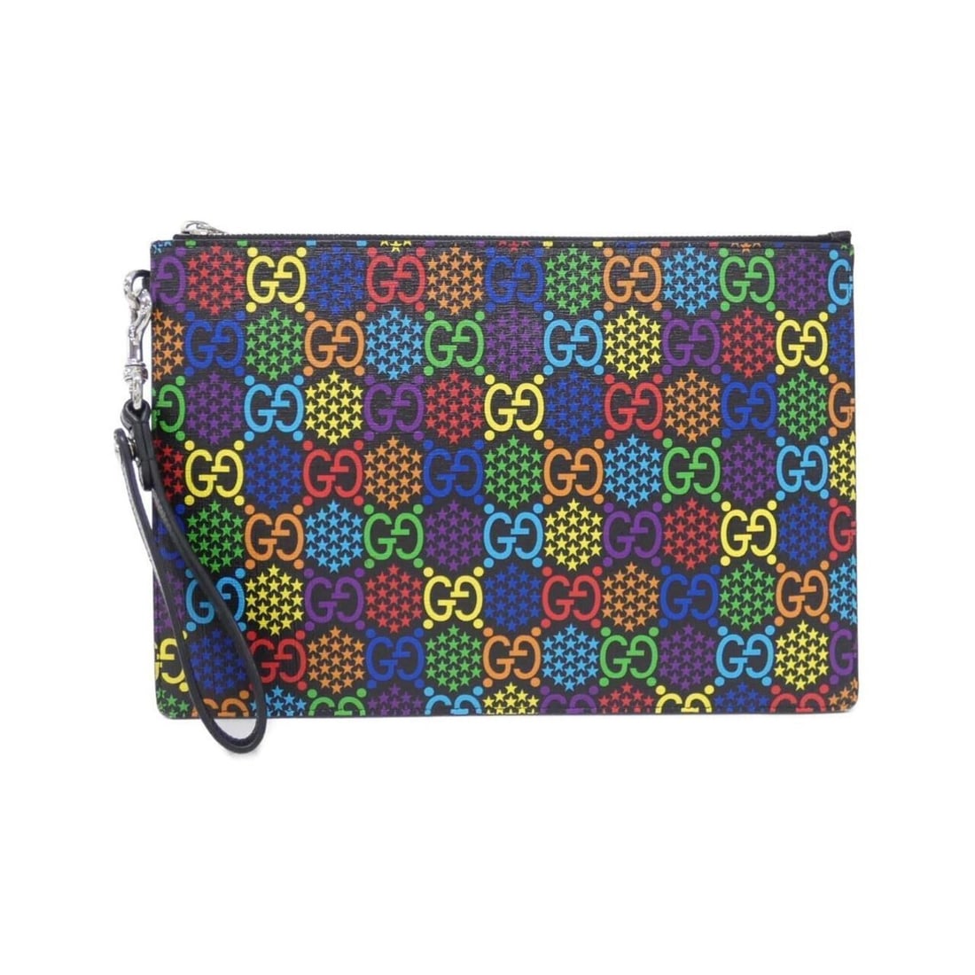 Gucci 601087 H20BN Handbag: --- Catalog ---Category: SizeSize (HxWxD): 21cm x 30cm x 1.5cm / 8.26'' x 11.81'' x 0.59''Category: DesignType: HandbagColor: Black, Multi-colorGender: Men,WomenHardware Color: SilverCategory: