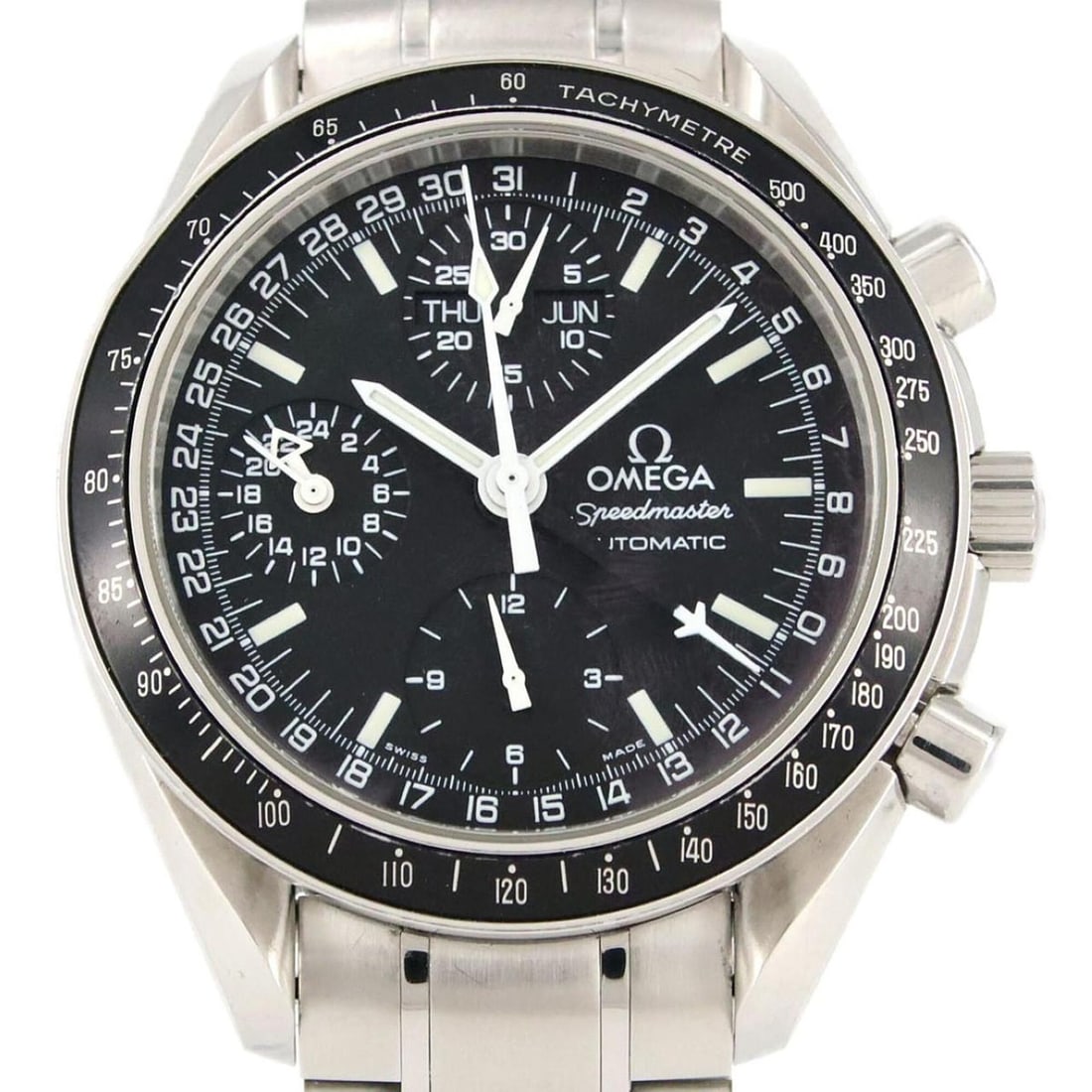 Omega Speedmaster Mark 40 Cosmos 3520.50 Stainless Steel Automatic Watch: --- Catalog ---Category: SizeWrist Size: 18cm / 7.08''Case Diameter: 39mm / 1.54''Category: DesignType: WristwatchGender: MenColor (Dial): BlackMaterial (Band): Stainless steelMaterial (Case): Stainle