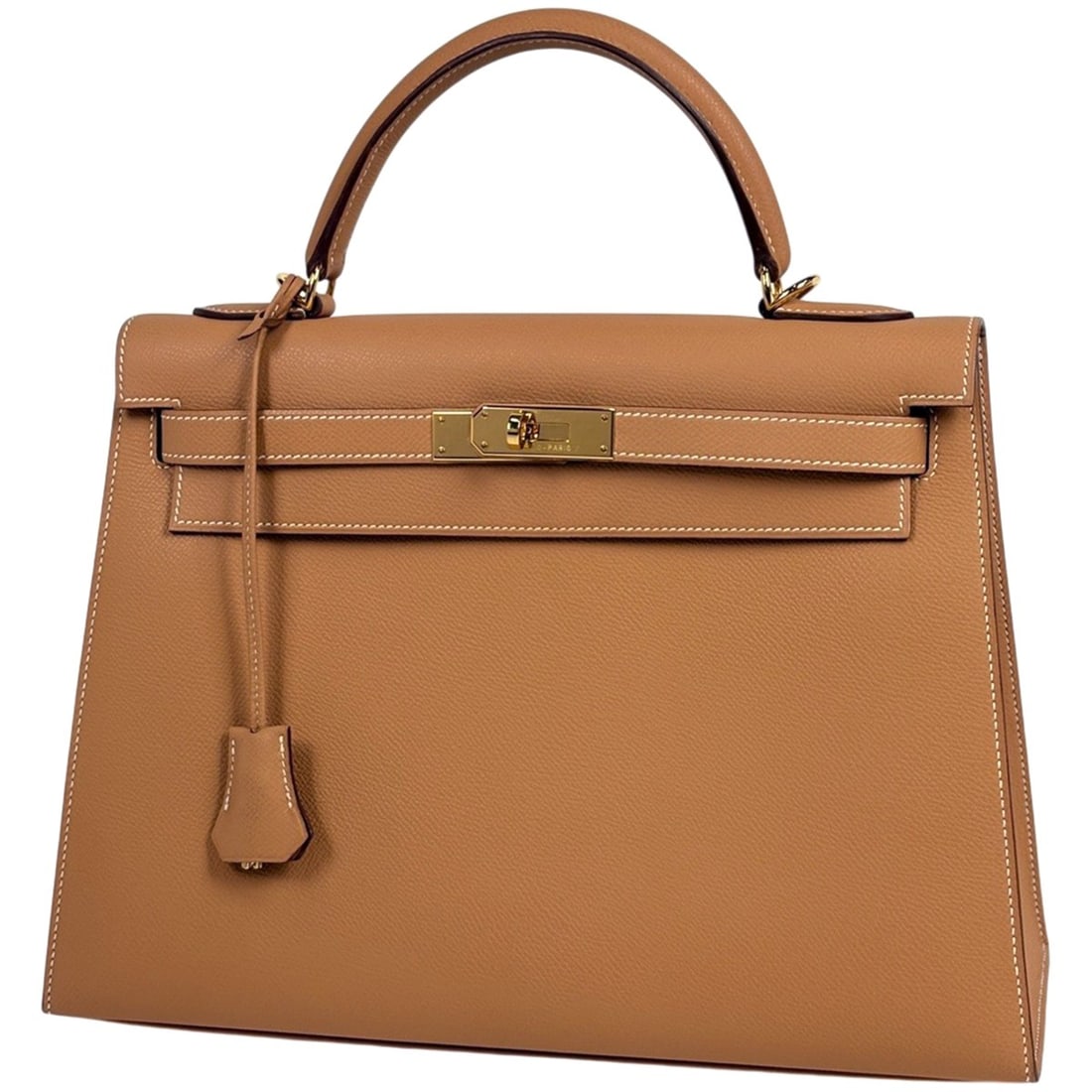 Hermes Kelly 32, 2-way handbag, Veau Epsom leather, brown, ?H, women's.: --- Catalog ---Category: SizeSize (HxWxD): 23cm x 32.5cm x 12cm / 9.05'' x 12.79'' x 4.72''Category: DesignType: HandbagColor: BrownGender: WomenMaterial: Epsom leather Category: GeneralBrand: Hermes-