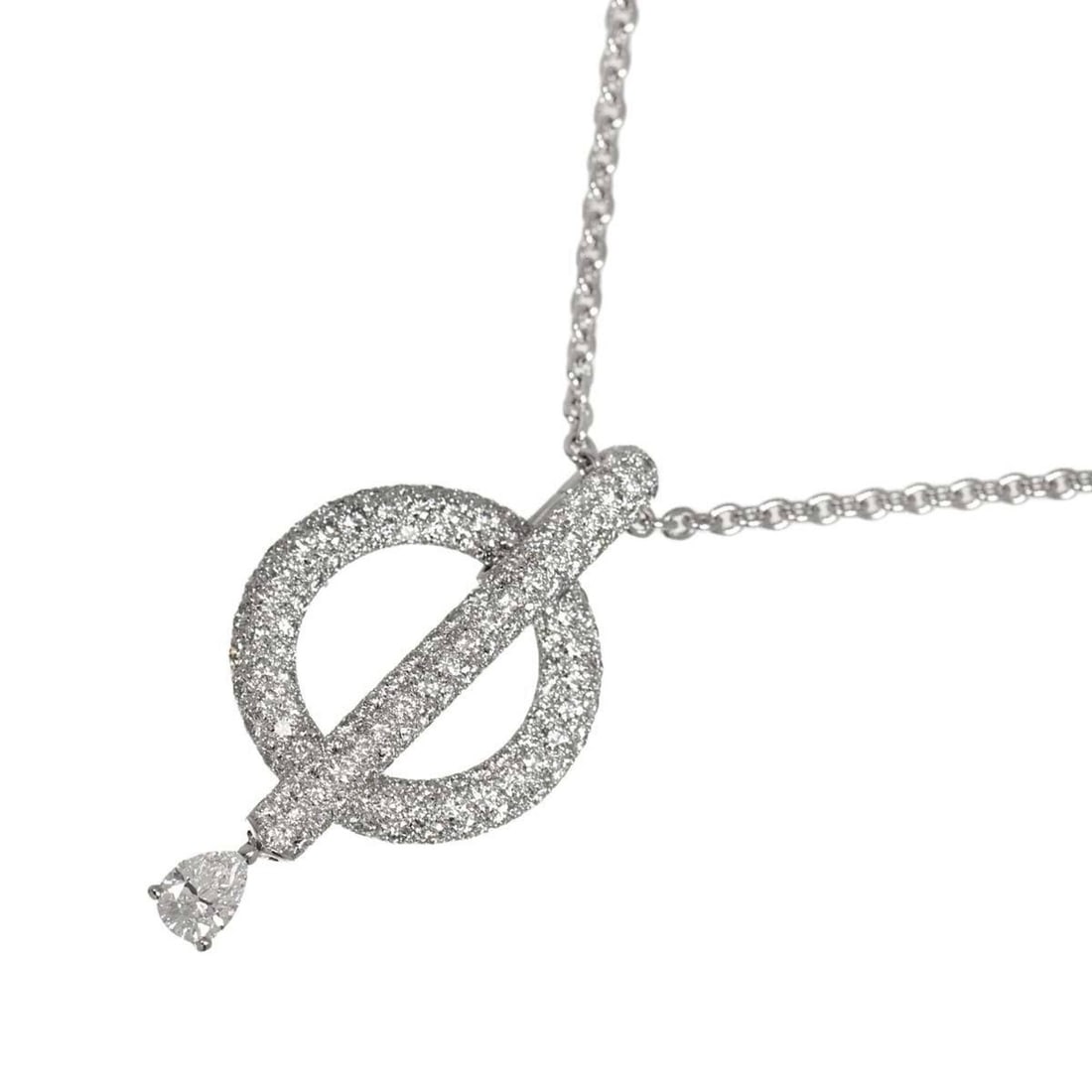 Chanel Omega Diamond Necklace 40cm 18K WG White Gold 750: --- Catalog ---Category: SizePendant Size: 41.5mm x 22mm / 1.63'' x 0.86''Neck Circumference: 40 cm / 15.74''Category: DesignGender: WomenMaterial: White gold (18K)Necklace Type: NecklaceCategory: Gen