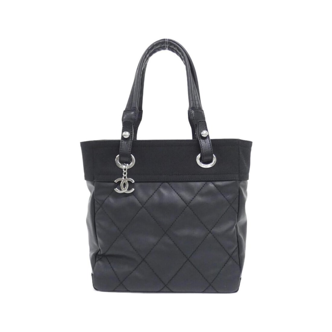 Chanel Paris Biarritz Line 34208 Handbag: --- Catalog ---Category: SizeSize (HxWxD): 27cm x 25cm x 10cm / 10.62'' x 9.84'' x 3.93''Category: DesignType: HandbagColor: BlackGender: WomenMaterial: Canvas Category: GeneralMPN: 34208Brand: Chanel