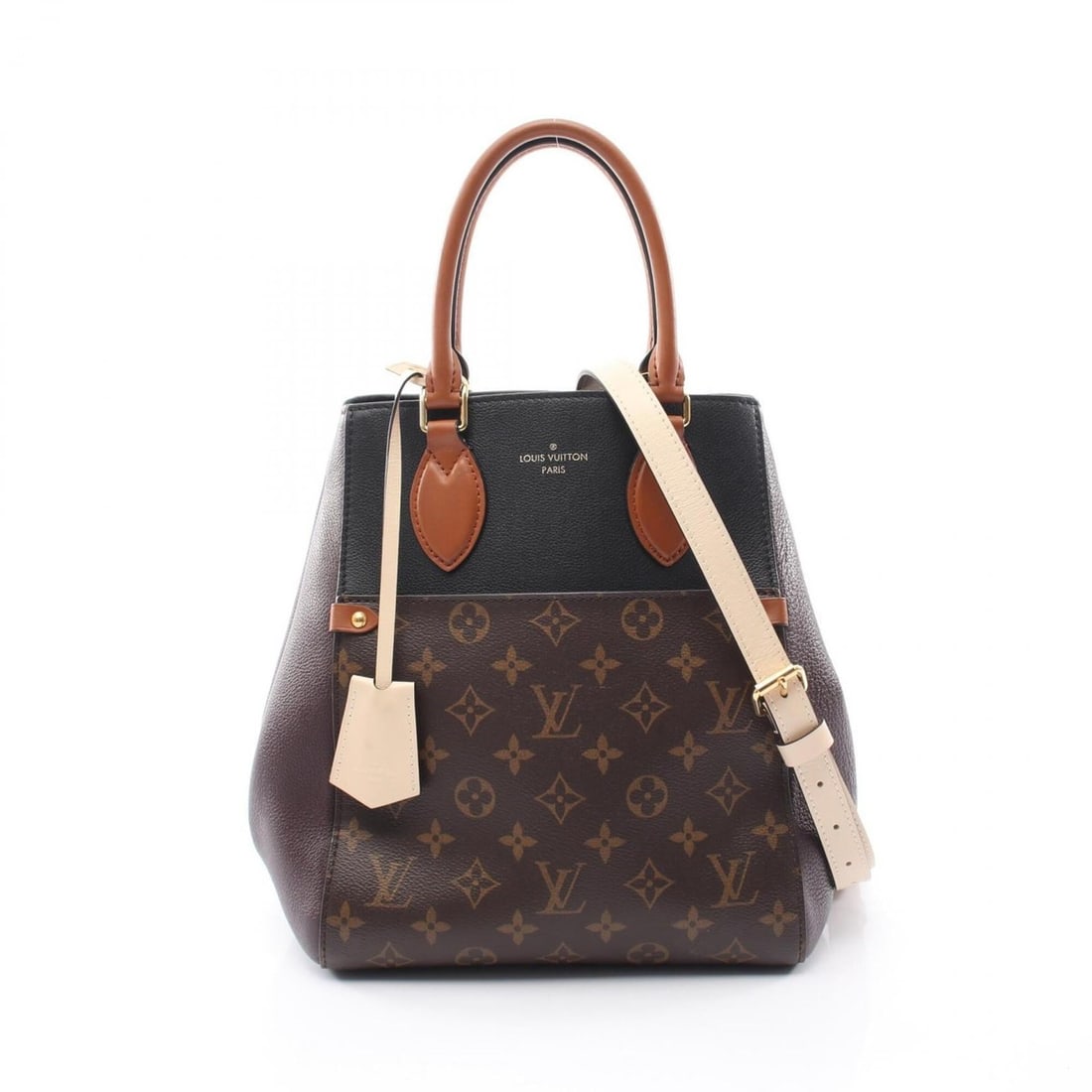 Louis Vuitton Fold Tote MM 2-Way Handbag, Coated Canvas and Leather, Monogram Pattern, Women's,: --- Catalog ---Category: SizeSize (HxWxD): 27cm x 23cm x 19cm / 10.62'' x 9.05'' x 7.48''Category: DesignType: HandbagColor: Black, Bordeaux, Multi-color, NoirGender: WomenMaterial: Coated canvas , Le