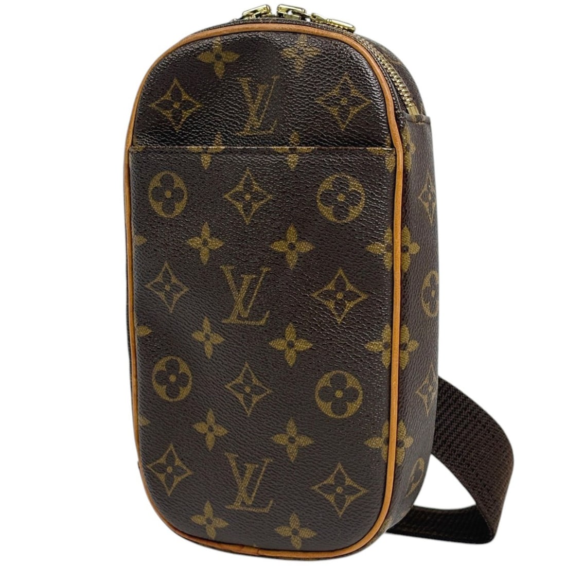 Louis Vuitton Pochette Gange Shoulder Bag, Monogram Brown, M51870, Men's: --- Catalog ---Category: SizeSize (HxWxD): 23cm x 12cm x 5cm / 9.05'' x 4.72'' x 1.96''Category: DesignType: Shoulder bag, Sling bagColor: BrownGender: MenMaterial: Monogram Category: GeneralBrand: Lo