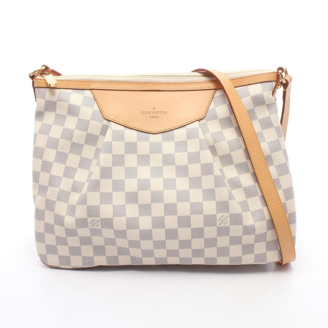 Louis Vuitton Siracusa MM Shoulder Bag/Handbag, Coated Canvas and Leather, Damier Azur Pattern,: --- Catalog ---Category: SizeSize (HxWxD): 27cm x 37cm x 10cm / 10.62'' x 14.56'' x 3.93''Category: DesignType: Handbag, Shoulder bagColor: Damier Azur, WhiteGender: WomenMaterial: Coated canvas Categ