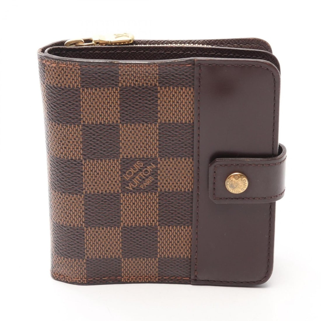Louis Vuitton Compact Zip Bi-fold Wallet, Leather, Damier Pattern, Women's, Brown, N61668: --- Catalog ---Category: SizeSize (HxWxD): 11cm x 10.5cm x 3cm / 4.33'' x 4.13'' x 1.18''Category: DesignType: Wallet (bi-fold)Color: Brown, Damier CanvasGender: WomenMaterial: Damier Canvas Category: