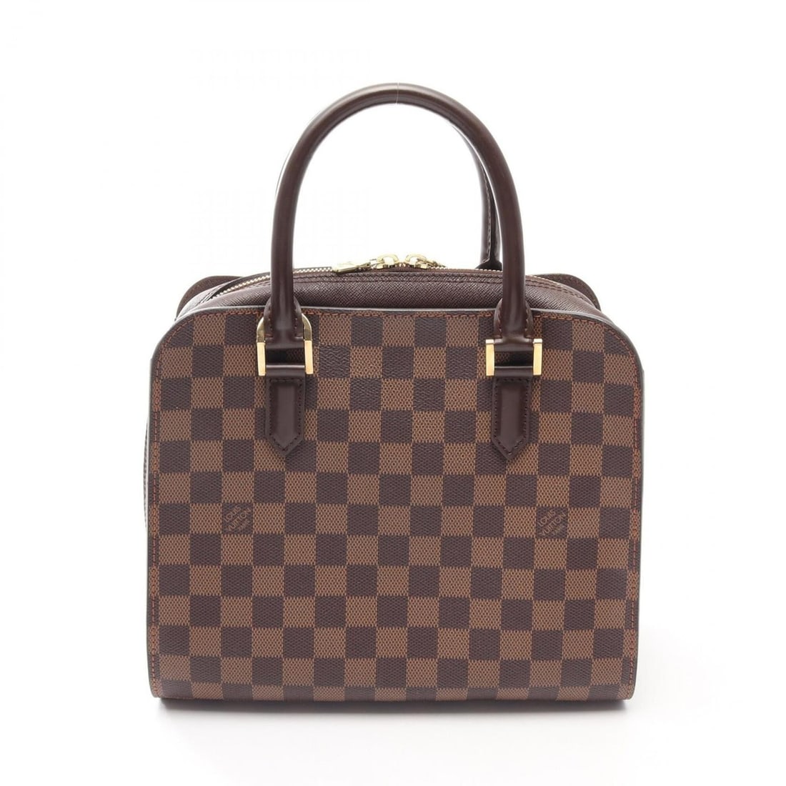 Louis Vuitton Triana Handbag, Coated Canvas and Leather, Damier Pattern, Women's, Brown, N51155: --- Catalog ---Category: SizeSize (HxWxD): 22.5cm x 26cm x 11cm / 8.85'' x 10.23'' x 4.33''Category: DesignType: HandbagColor: Brown, Damier CanvasGender: WomenMaterial: Coated canvas Category: Genera