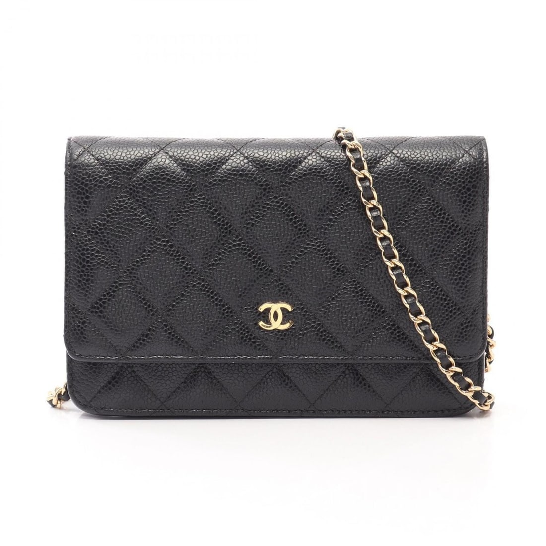 Chanel Matelassé Shoulder Bag/Handbag, Caviar Leather (Grained Calfskin), Women's, Black: --- Catalog ---Category: SizeSize (HxWxD): 12cm x 19cm x 3.5cm / 4.72'' x 7.48'' x 1.37''Category: DesignType: Handbag, Shoulder bagColor: BlackGender: WomenMaterial: Grained Calfskin Hardware Color: 