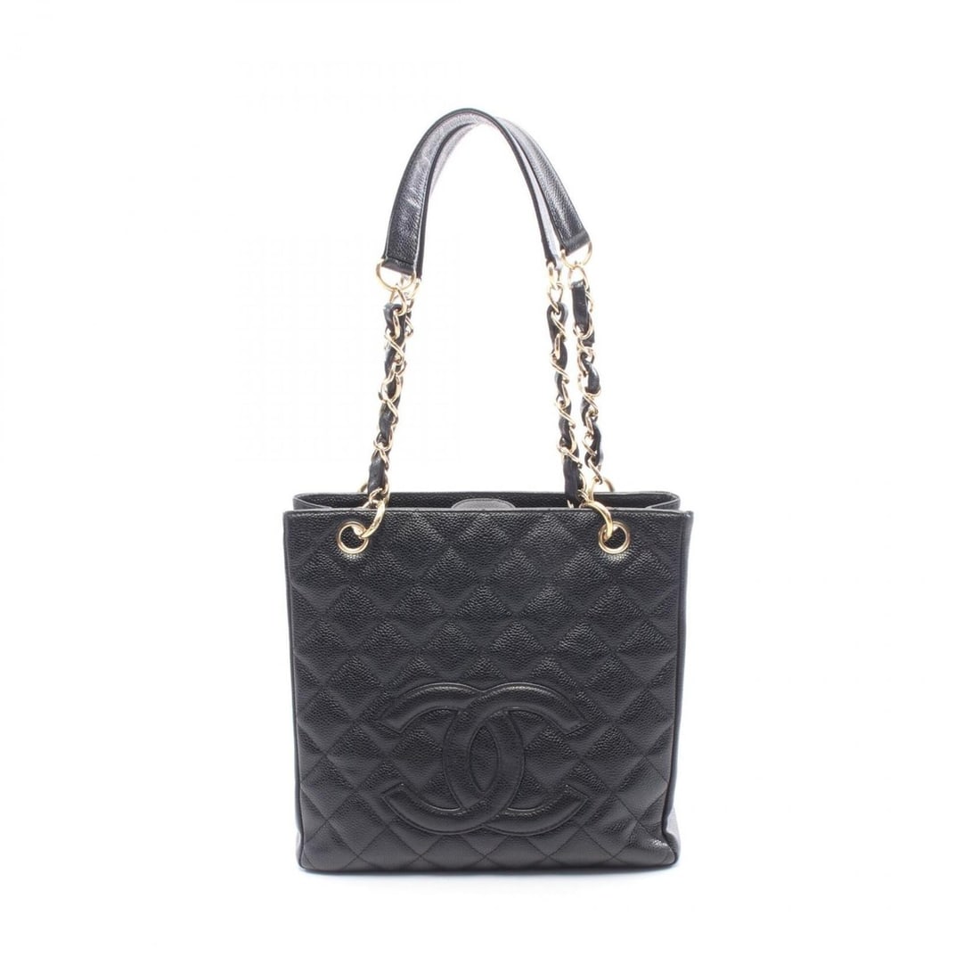 Chanel Matelassé PST Tote Bag Handbag, Caviar Leather (Grained Calfskin), Women's, Black, A20994: --- Catalog ---Category: SizeSize (HxWxD): 24cm x 24cm x 8cm / 9.44'' x 9.44'' x 3.14''Category: DesignType: Handbag, Tote bagColor: BlackGender: WomenMaterial: Grained Calfskin Hardware Color: GoldCa