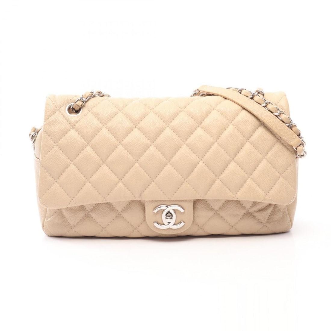 Chanel Large Matelassé Single Flap Shoulder Bag/Handbag, Caviar Leather (Grained Calfskin), (1 of 10)