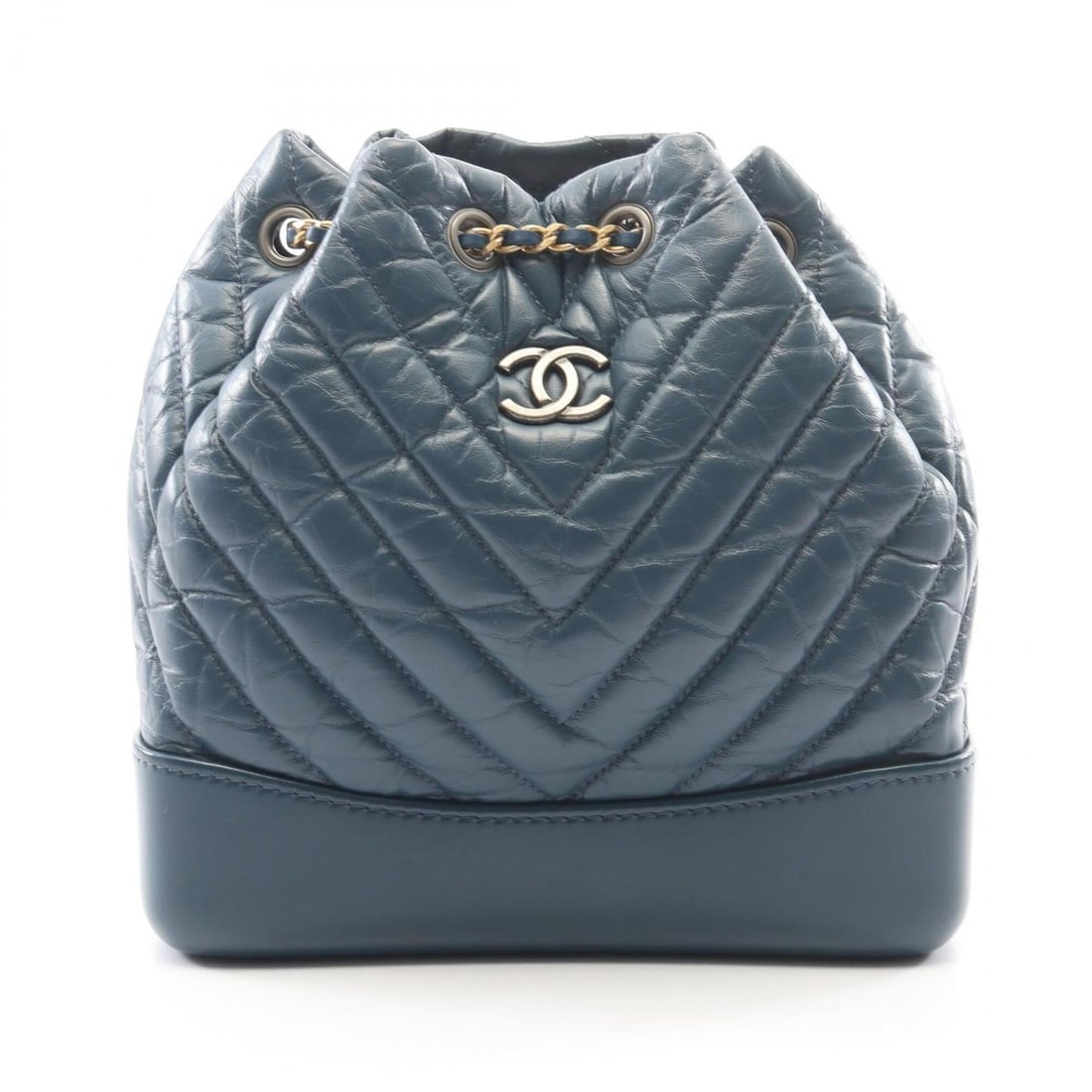 Chanel Gabrielle de Small Combination Hardware Backpack Handbag Leather Women's Blue (1 of 10)