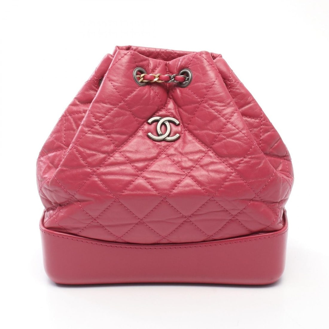 Chanel Gabrielle Small Backpack/Handbag, Leather, Women's, Pink (A94485): --- Catalog ---Category: SizeSize (HxWxD): 22.5cm x 20.5cm x 9.5cm / 8.85'' x 8.07'' x 3.74''Category: DesignType: Backpack, HandbagColor: PinkGender: WomenMaterial: Leather Category: GeneralMPN: A944