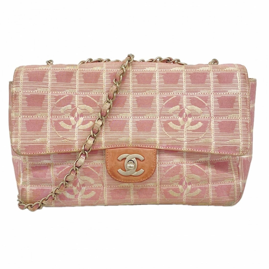 Chanel New Travel Shoulder Bag, Double Chain, Nylon, Pink, Women's: --- Catalog ---Category: SizeSize (HxWxD): 16cm x 25.5cm x 6cm / 6.29'' x 10.03'' x 2.36''Category: DesignType: Shoulder bagColor: PinkGender: WomenMaterial: Nylon Hardware Color: SilverCategory: Gene