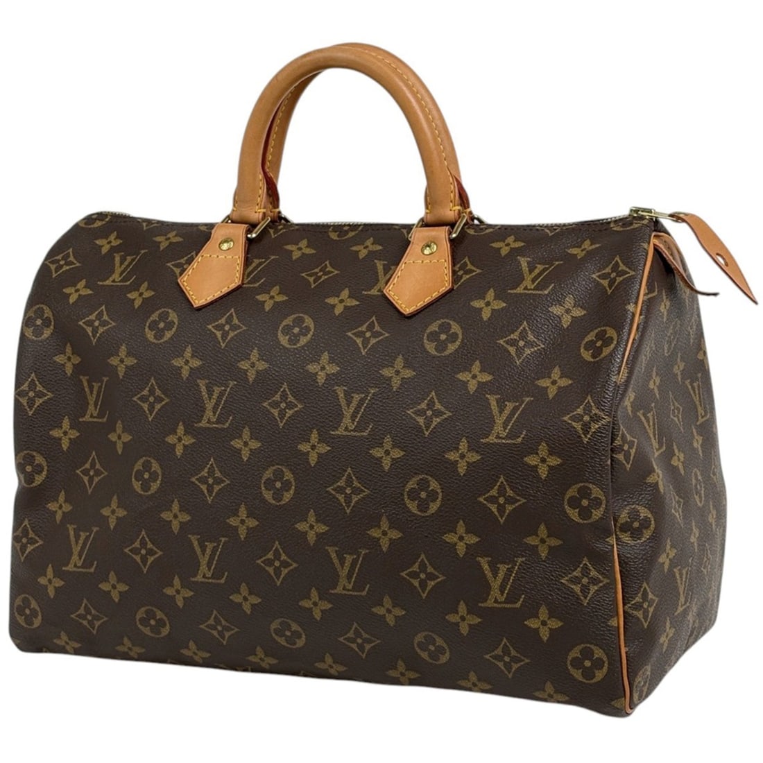Louis Vuitton Speedy 35 Handbag, Monogram Brown, M41524, Women's: --- Catalog ---Category: SizeSize (HxWxD): 23cm x 35cm x 18cm / 9.05'' x 13.77'' x 7.08''Category: DesignType: HandbagColor: BrownGender: WomenMaterial: Monogram Category: GeneralBrand: Louis Vuitton-