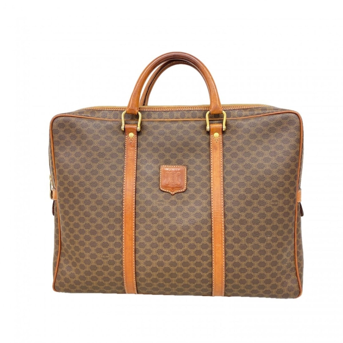 Celine Macadam bag, brown, for men and women.: --- Catalog ---Category: SizeSize (HxWxD): 31cm x 41cm x 6cm / 12.2'' x 16.14'' x 2.36''Category: DesignType: BriefcaseColor: BrownGender: Men,WomenMaterial: PVC Hardware Color: GoldCategory: GeneralB