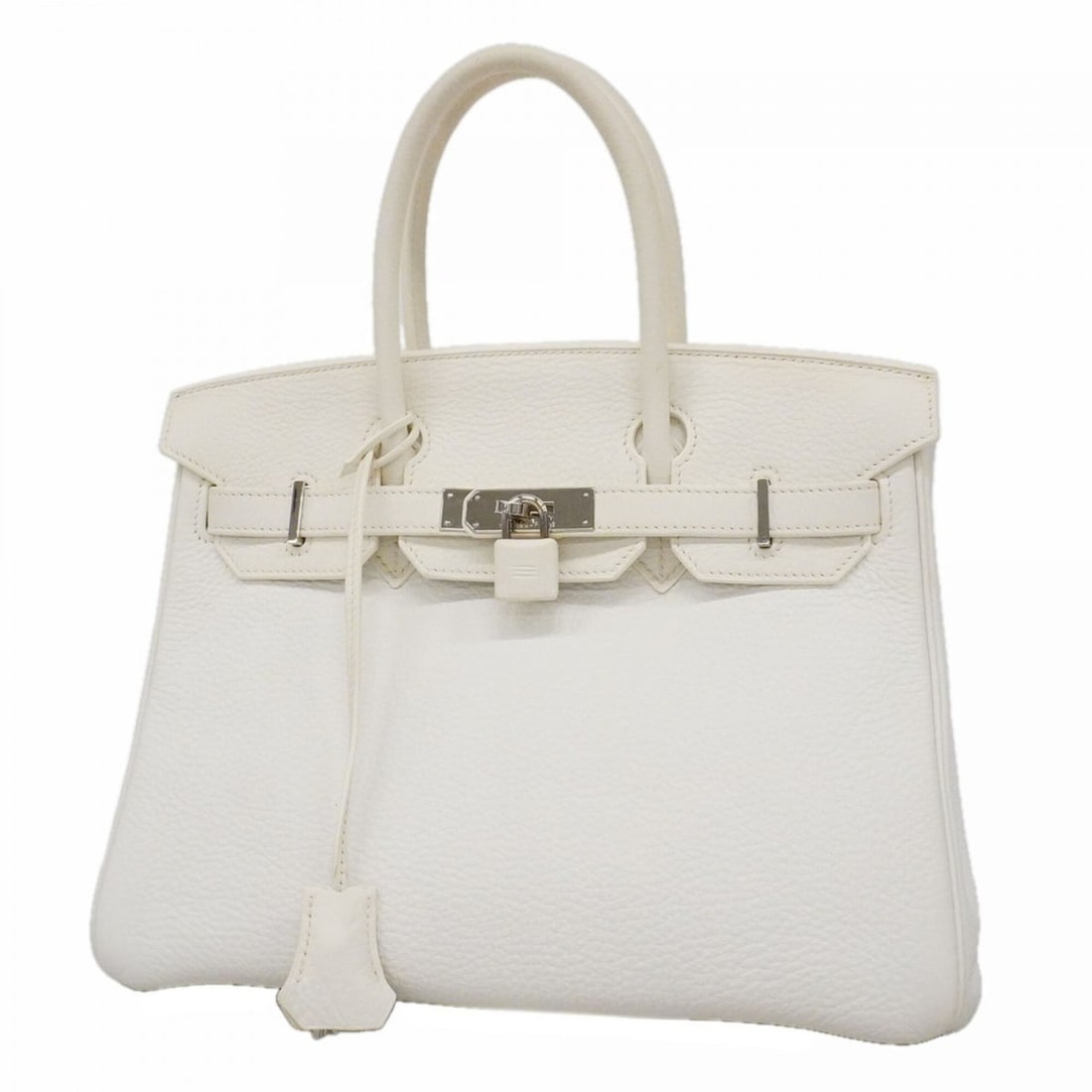 Hermes Birkin 30 Togo White Handbag (?L stamp) - Women's: --- Catalog ---Category: SizeSize (HxWxD): 24cm x 29cm x 15cm / 9.44'' x 11.41'' x 5.9''Category: DesignType: HandbagColor: WhiteGender: WomenMaterial: Togo leather Hardware Color: SilverCategory: Gen