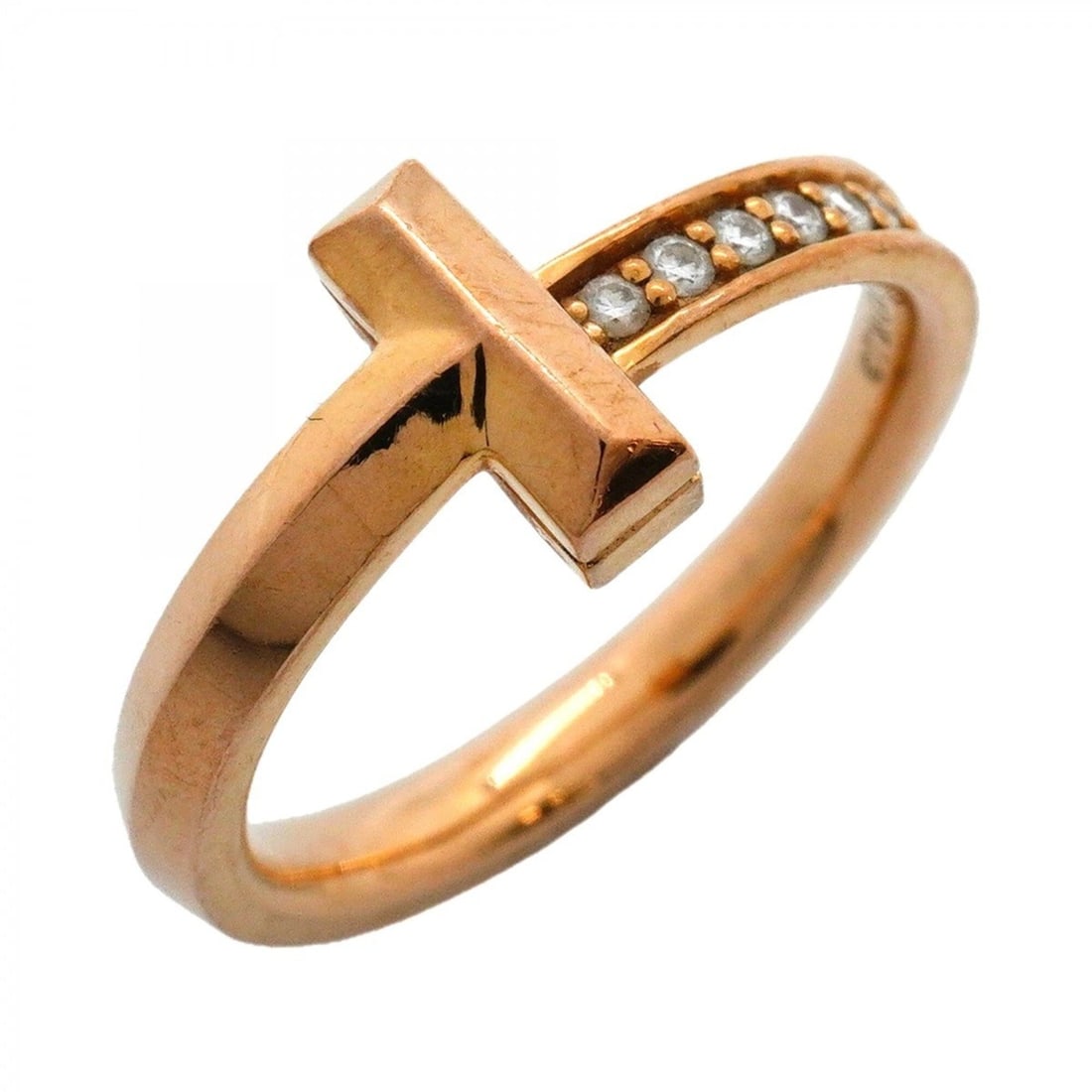 Tiffany & Co. T One Ring, 18K Pink Gold, Diamond, Size 8.5, Women's, P3133388: --- Catalog ---Category: SizeJP Size: 8.5US Size: 4.5Category: DesignType: Band ringStone: DiamondGender: WomenMaterial: Pink gold (18K)Category: GeneralBrand: Tiffany--- Item List ---Section: Conditi