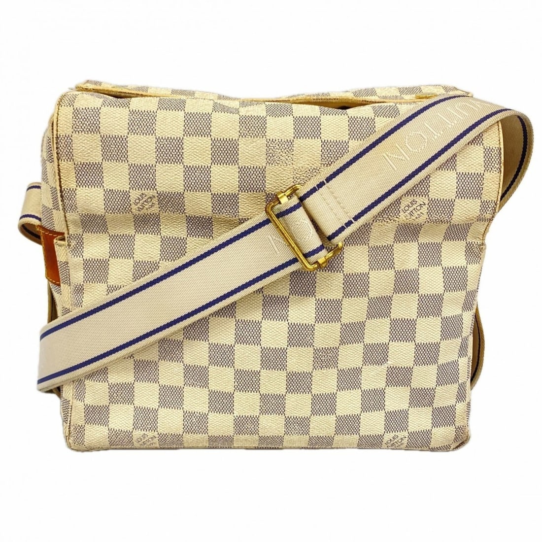 Louis Vuitton Damier Azur Naviglio Shoulder Bag N51189 White Men's: --- Catalog ---Category: SizeSize (HxWxD): 25cm x 27cm x 14.5cm / 9.84'' x 10.62'' x 5.7''Category: DesignType: Shoulder bagColor: WhiteGender: MenCategory: GeneralMPN: N51189Brand: Louis Vuitton--- I