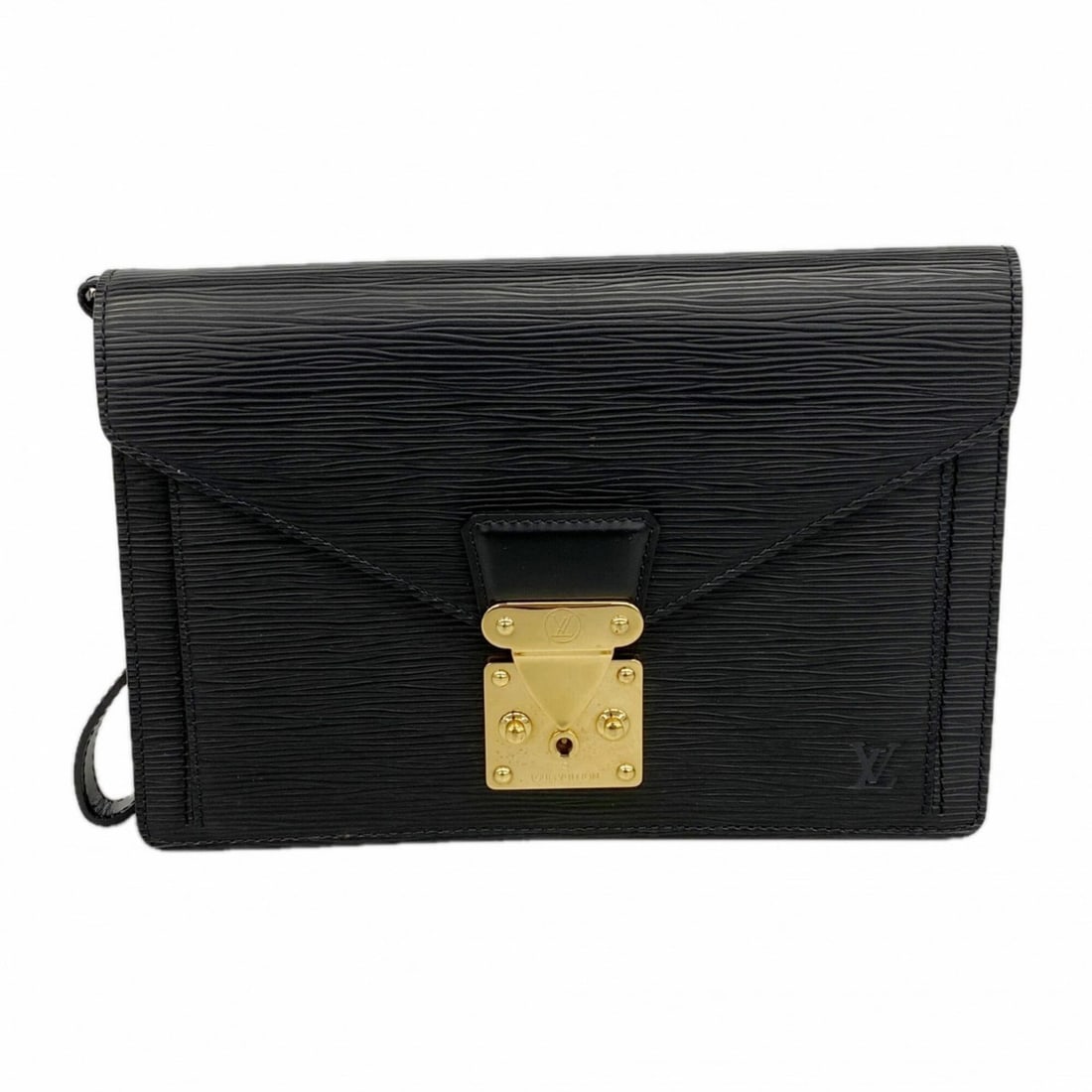 Louis Vuitton Epi Leather Clutch Bag, Pochette Sellier Dragonne, M52612, Noir (Men's): --- Catalog ---Category: SizeSize (HxWxD): 18cm x 26cm x 5cm / 7.08'' x 10.23'' x 1.96''Category: DesignType: Clutch bagColor: NoirGender: MenCategory: GeneralMPN: M52612Brand: Louis Vuitton--- Item L