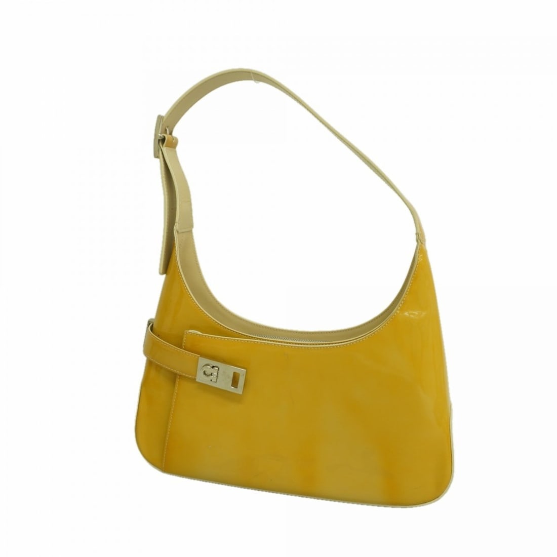 Salvatore Ferragamo Shoulder Bag, Gancini Design, Enamel, Brown, Women's: --- Catalog ---Category: SizeSize (HxWxD): 14.5cm x 30cm x 6.5cm / 5.7'' x 11.81'' x 2.55''Category: DesignType: Shoulder bagColor: BrownGender: WomenHardware Color: SilverCategory: GeneralBrand: Salv
