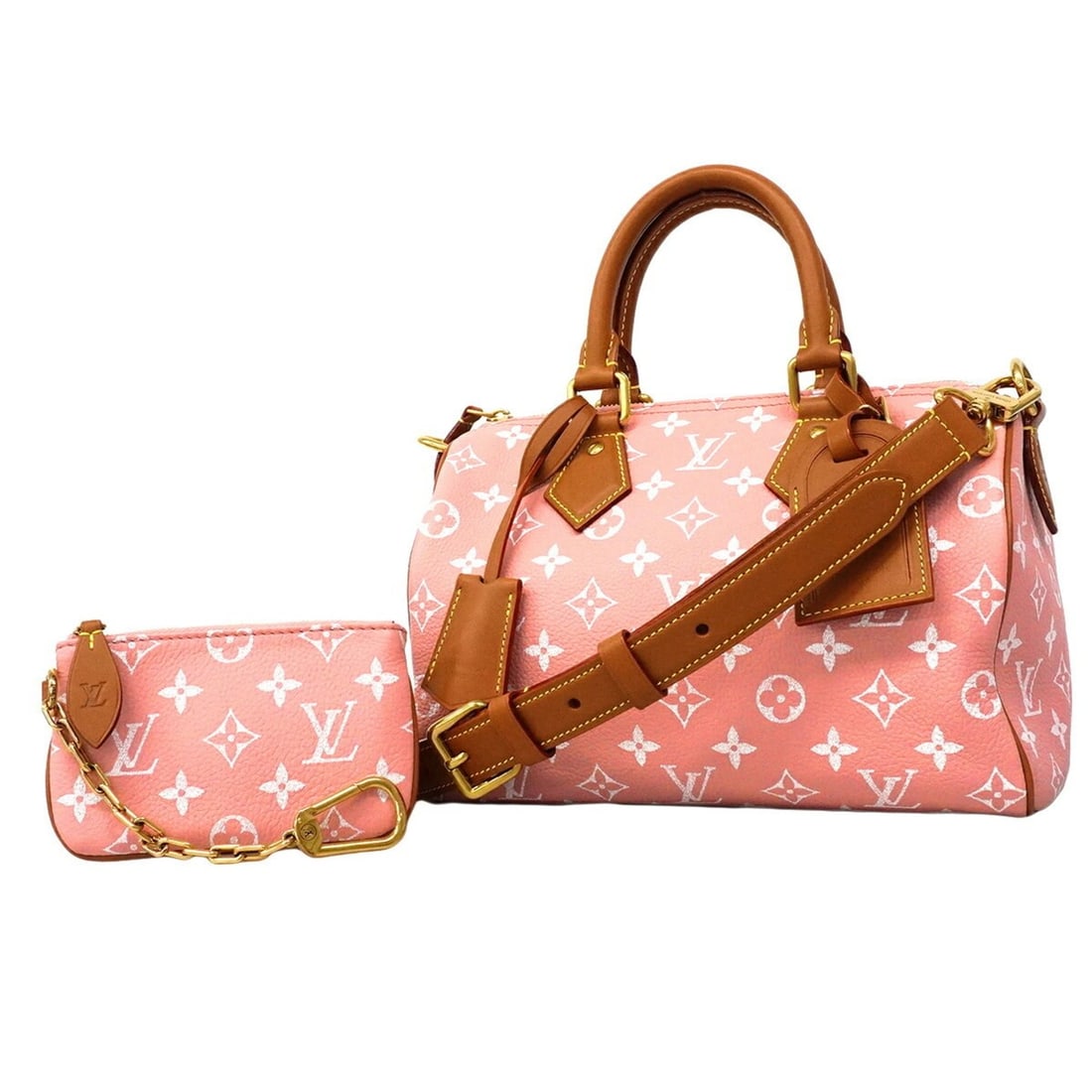 Louis Vuitton Monogram Speedy P9 Bandoulière 25 Handbag M28648 Candy 2-way bag for men and women: --- Catalog ---Category: SizeSize (HxWxD): 18cm x 26cm x 15cm / 7.08'' x 10.23'' x 5.9''Category: DesignType: HandbagColor: PinkGender: Men,WomenCategory: GeneralMPN: M28648Brand: Louis Vuitton--- Ite
