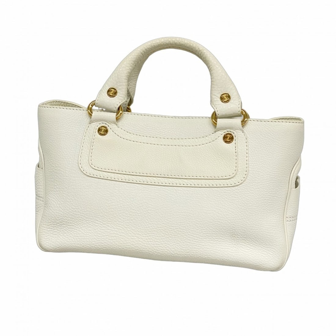 Celine Boogie Bag Leather Handbag, White, Women's: --- Catalog ---Category: SizeSize (HxWxD): 20.5cm x 32cm x 13.5cm / 8.07'' x 12.59'' x 5.31''Category: DesignType: HandbagColor: WhiteGender: WomenMaterial: Leather Hardware Color: GoldCategory: Gener
