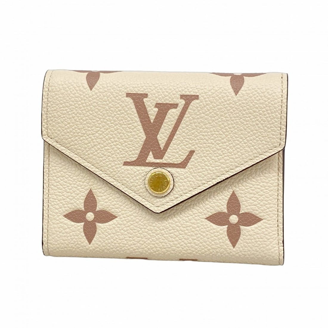 Louis Vuitton Tri-fold Wallet Monogram Empreinte Bicolor Portefeuille Victorine M80086 Crème Bois: --- Catalog ---Category: SizeSize (HxWxD): 9.5cm x 12cm x 2cm / 3.74'' x 4.72'' x 0.78''Category: DesignType: Wallet (tri-fold)Color: CreamGender: WomenCategory: GeneralMPN: M80086Brand: Louis Vuitton