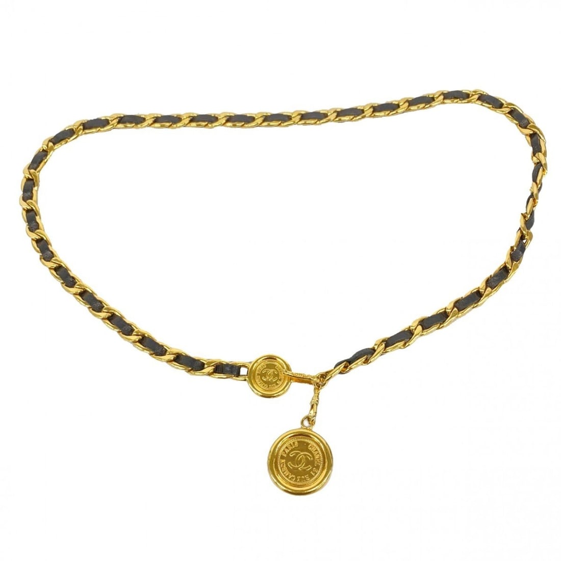 Chanel belt, black, for women: --- Catalog ---Category: SizeLength: 82.5cm / 32.48''Category: DesignType: Chain beltColor: BlackGender: WomenCategory: GeneralBrand: Chanel--- Item List ---Section: ConditionRanking: Rank AB Used - T