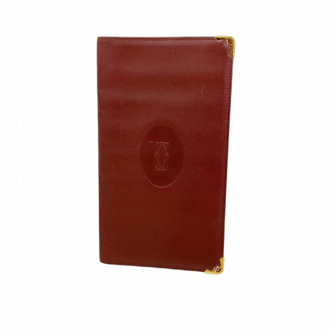 Cartier Must Leather Wallet, Bordeaux, Men's: --- Catalog ---Category: SizeSize (HxWxD): 19cm x 10.5cm x 5.00mm / 7.48'' x 4.13'' x 0.19''Category: DesignType: Bill wallet (bi-fold)Color: BordeauxGender: MenMaterial: Leather Category: GeneralBran