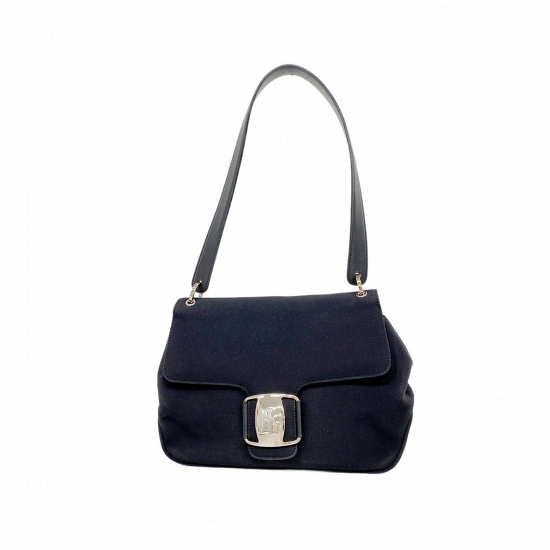 Salvatore Ferragamo Vara Shoulder Bag, Nylon Canvas, Black, Women's: --- Catalog ---Category: SizeSize (HxWxD): 19cm x 24cm x 9cm / 7.48'' x 9.44'' x 3.54''Category: DesignType: Shoulder bagColor: BlackGender: WomenMaterial: Nylon canvas Hardware Color: SilverCategory: