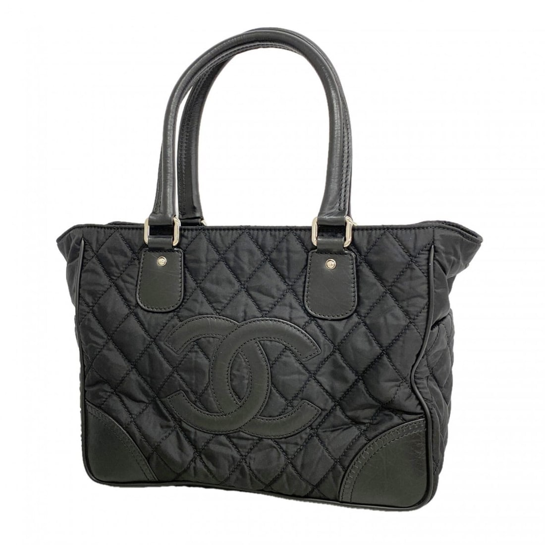 Chanel Paris New York Nylon Tote Bag, Black, Women's: --- Catalog ---Category: SizeSize (HxWxD): 25.5cm x 33cm x 15cm / 10.03'' x 12.99'' x 5.9''Category: DesignType: Tote bagColor: BlackGender: WomenMaterial: Nylon Hardware Color: SilverCategory: Genera