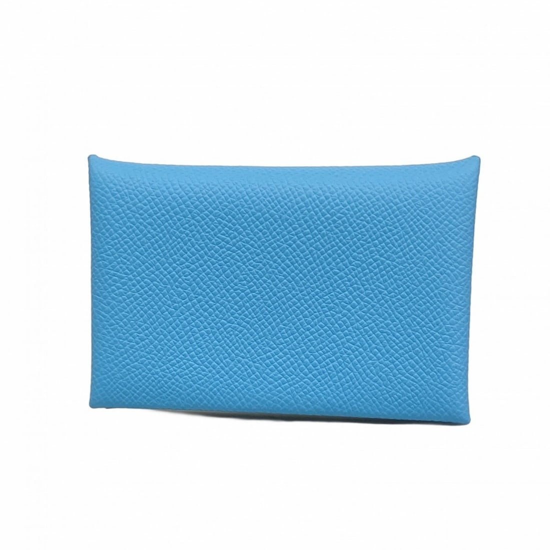Hermes Calvi business card holder/card case, Veau Epsom leather, Celeste, B stamp, women's.: --- Catalog ---Category: DesignType: Card caseColor: CelesteGender: WomenMaterial: Epsom leather Category: GeneralBrand: HermesCategory: Physical PropertiesSize (HxWxD): 7cm x 10.5cm x 1.5cm / 2.75'' 
