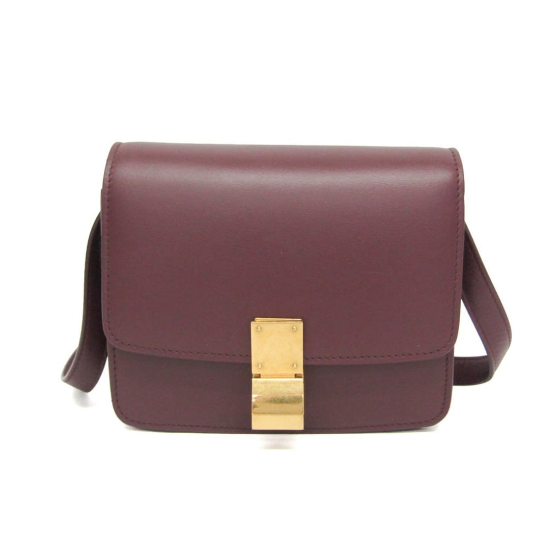 Celine Classic Box Small Women's Leather Shoulder Bag Bordeaux: --- Catalog ---Category: SizeSize (HxWxD): 13cm x 16.5cm x 7cm / 5.11'' x 6.49'' x 2.75''Strap Length: 54cm - 105cm / 21.25'' - 41.33''Category: DesignType: Shoulder bagColor: BordeauxGender: WomenClo