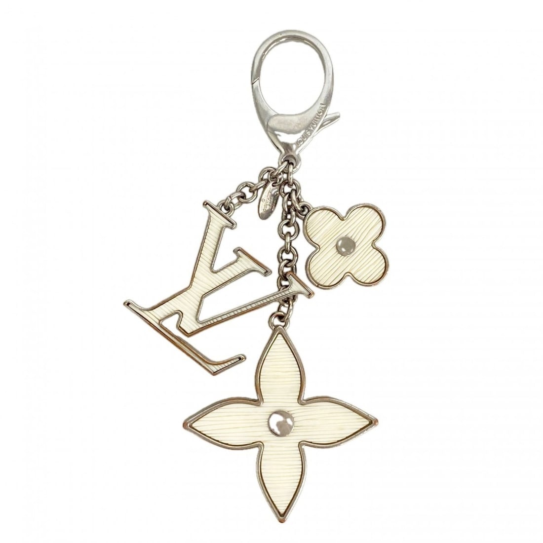 Louis Vuitton Keychain/Charm Epi Bijou Sac Fleur de M65085 Ivoire Ladies: --- Catalog ---Category: SizeSize (HxWxD): 14.5cm x 6cm x 5.00mm / 5.7'' x 2.36'' x 0.19''Category: DesignType: KeyringColor: LV Off WhiteGender: WomenCategory: GeneralMPN: M65085Brand: Louis Vuitton-