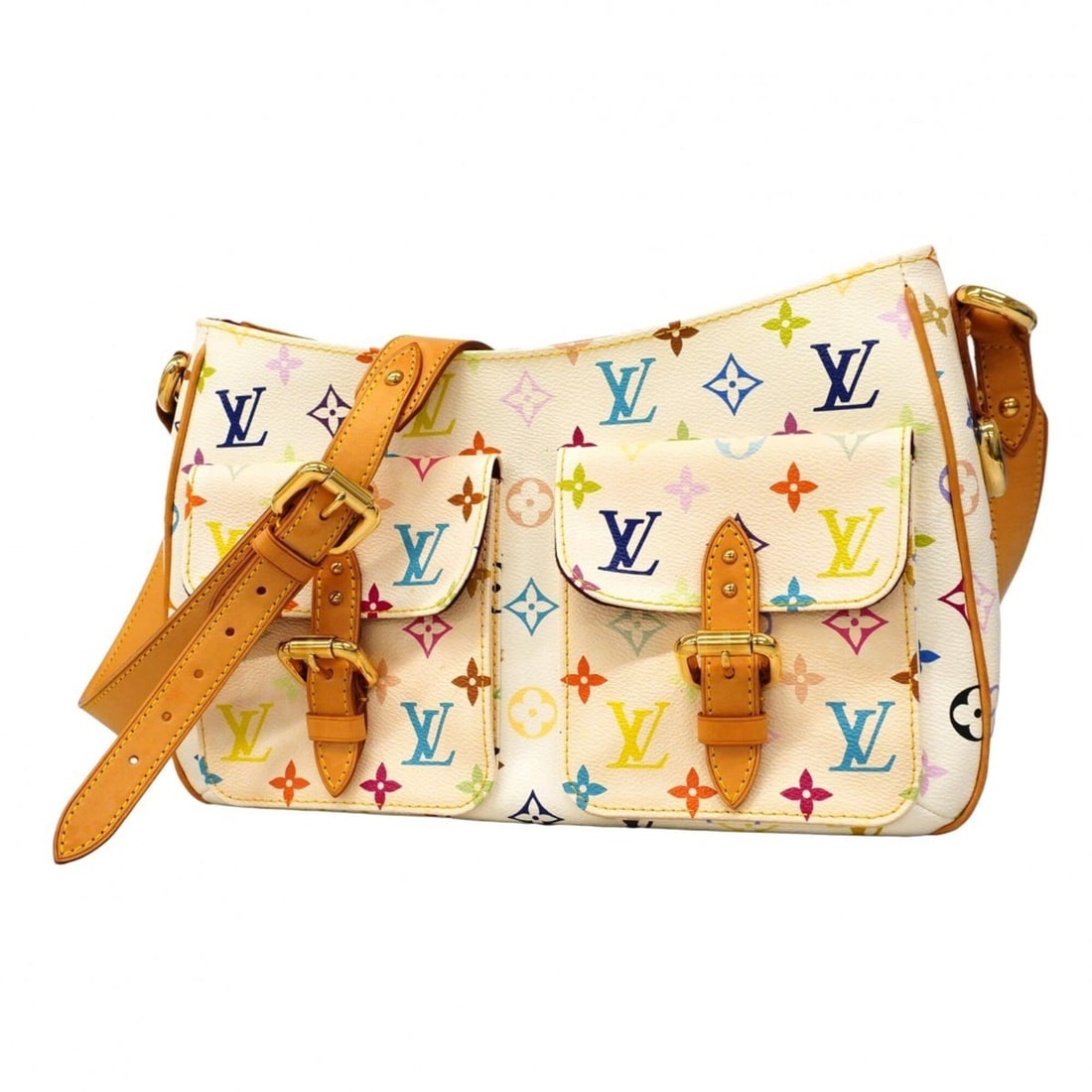 Louis Vuitton Monogram Multicolor Lodge GM Shoulder Bag M40051 Blanc (Women's): --- Catalog ---Category: SizeSize (HxWxD): 18.5cm x 31.5cm x 9cm / 7.28'' x 12.4'' x 3.54''Category: DesignType: Shoulder bagColor: BlancGender: WomenCategory: GeneralMPN: M40051Brand: Louis Vuitton--